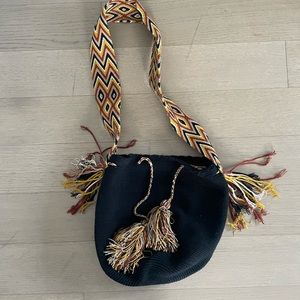 Black Wayuu from Cartagena Colombia. Beach bag